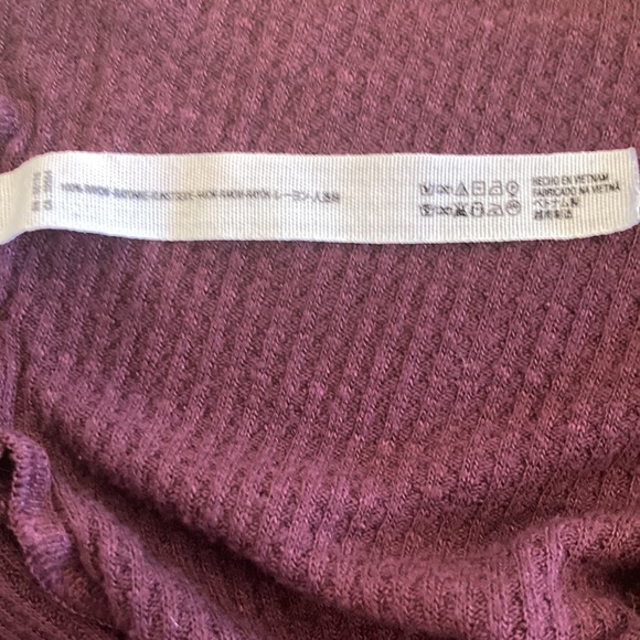 Free People Burgundy Thermal Shirt - Picture 5 of 5